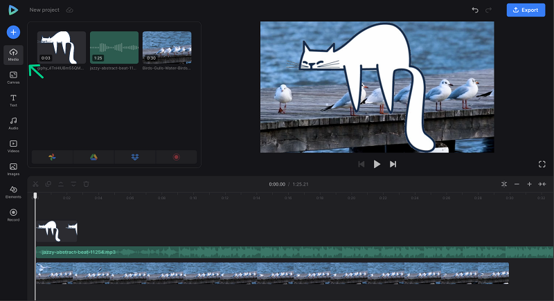 Media for horizontal video for TikTok
