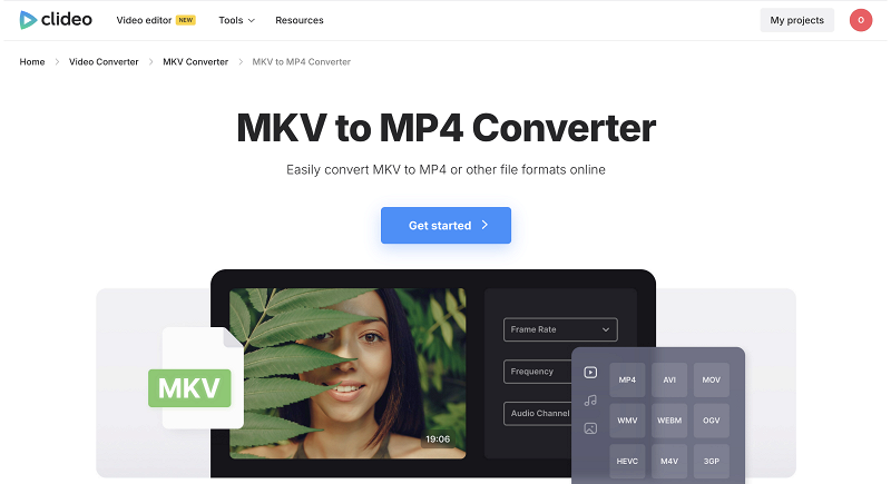 Change MKV to MP4 online Free online MKV to MP4 video converter