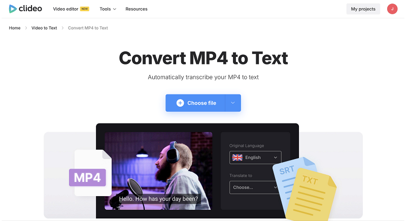 Convert MP4 to text online MP4 video to text converter