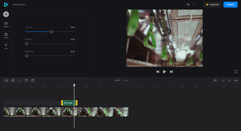 Mute video with sound effects