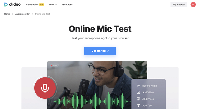 Online mic test