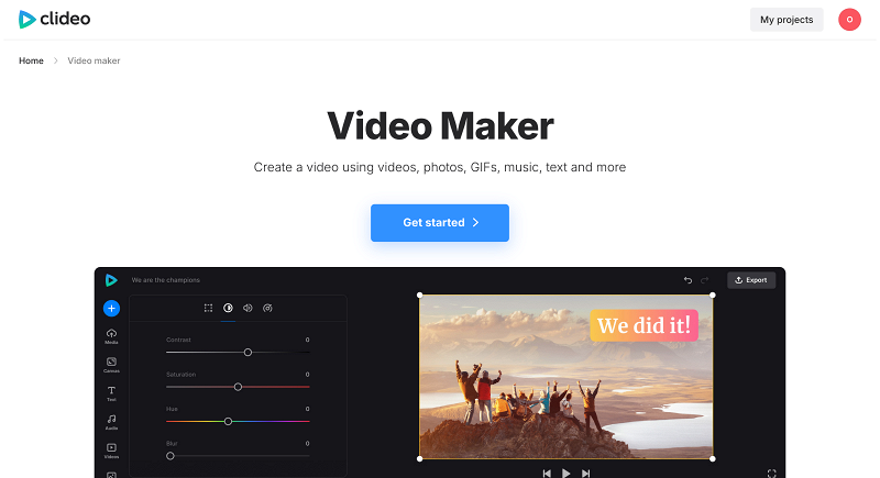 How to make video with Clideo