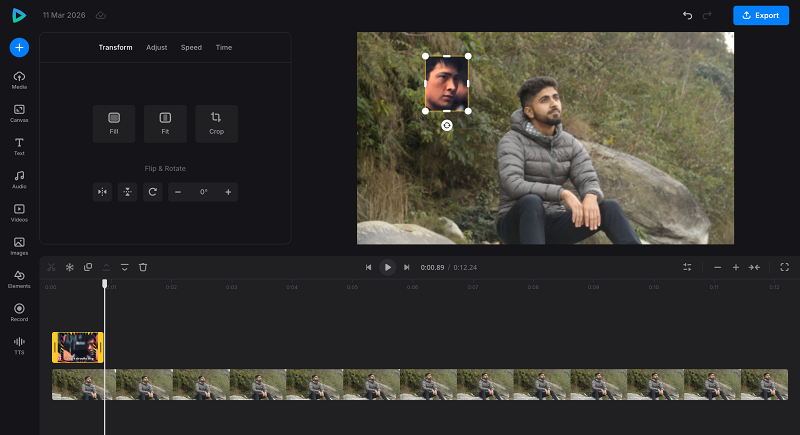 Place GIF over video