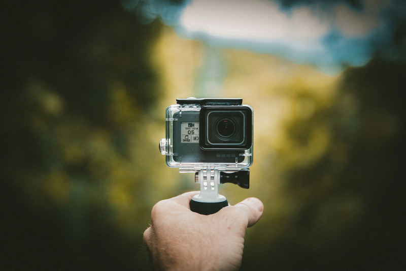 Action camera used for POV shot Use action cameras for POV shots