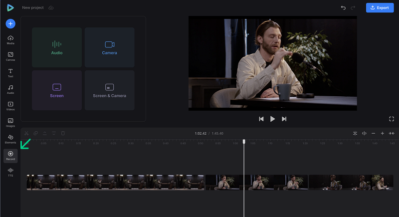 Record for a vodcast Record for video podcast