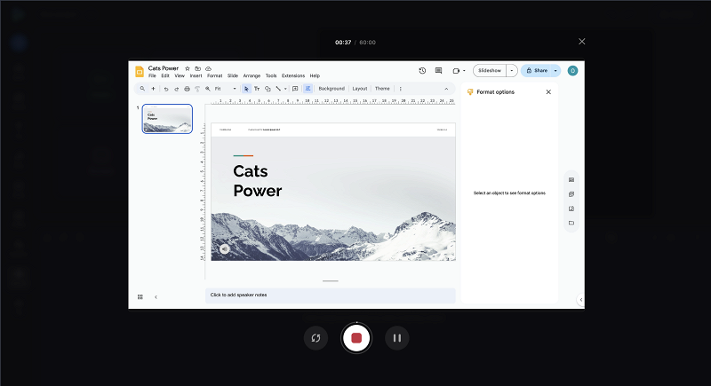 Record Google Slides presentation with voice over