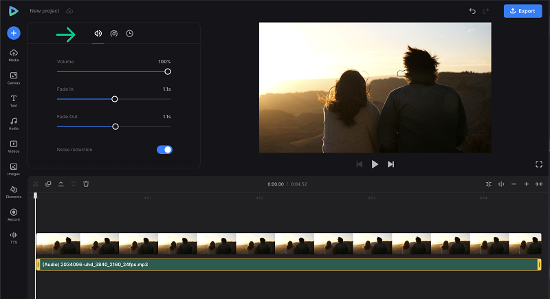 Remove background noise from audio