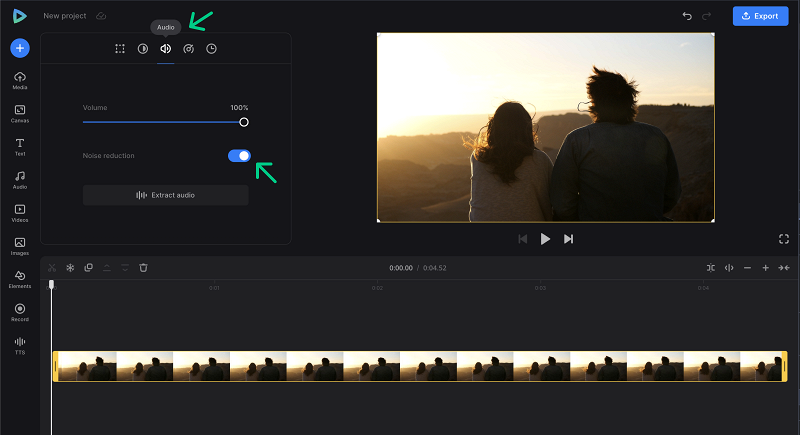 Remove background noise from video