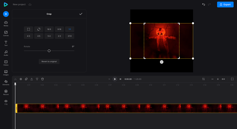 Resize and crop animated file Resize and crop in Halloween GIF