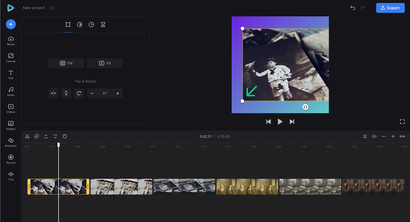 Change size of images to turn photos into video Resize images in image to video sequence