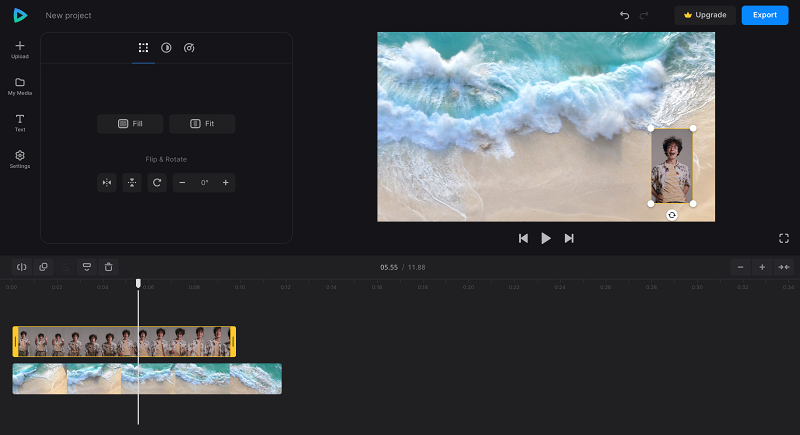 Resize picture-in-picture video