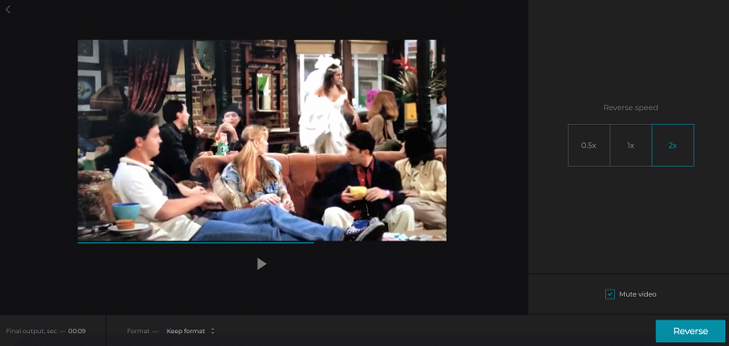 Reverse the YouTube video by choosing the number of times