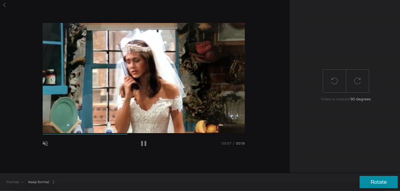 Rotate the video for Facebook with one click