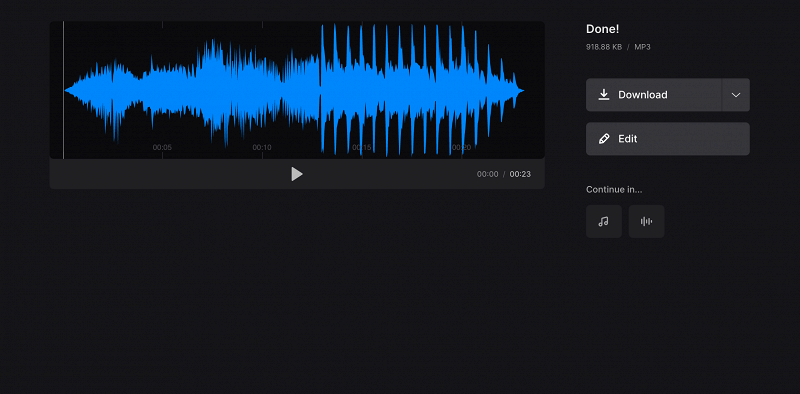 Download audio extracted from video