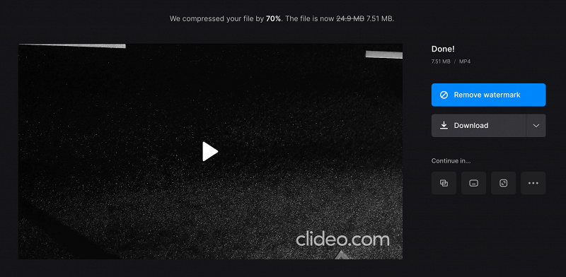 Download compressed large video file