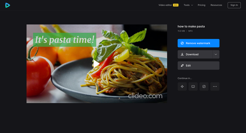 Save cooking video