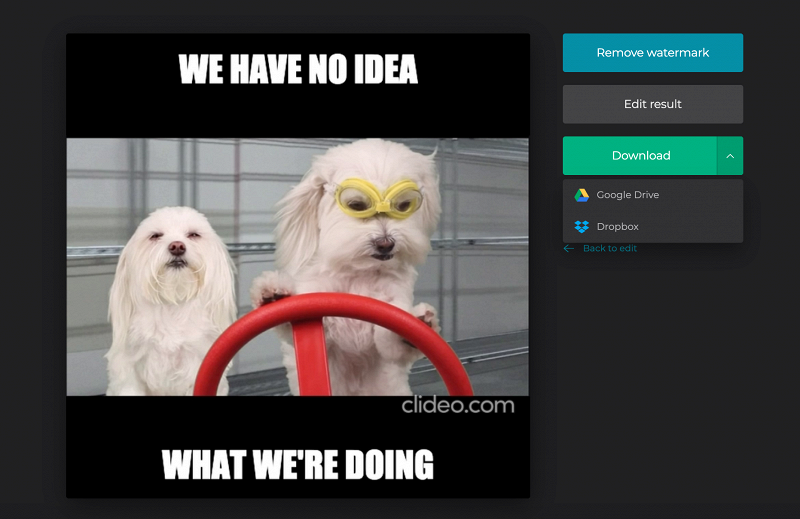 Save the created meme to your device