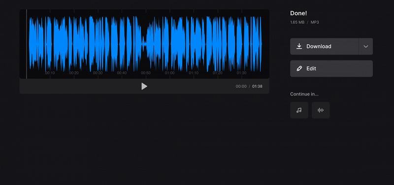 Download crossfaded audio