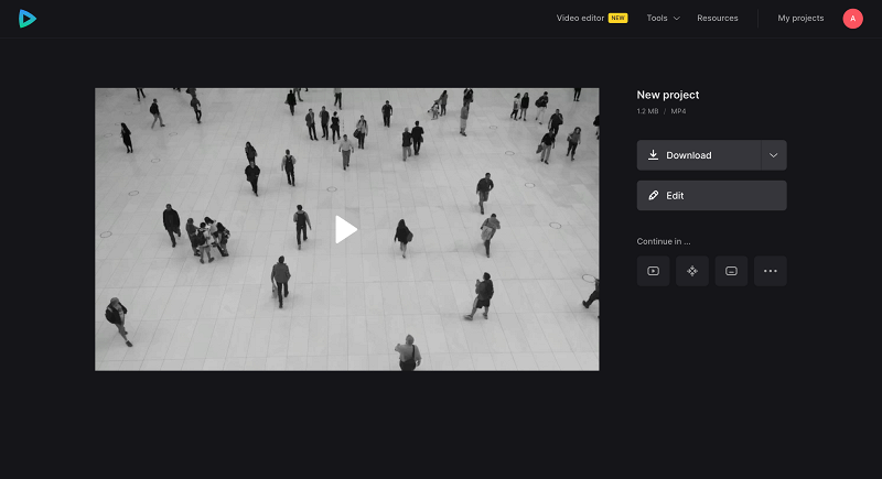 Save edited video audio