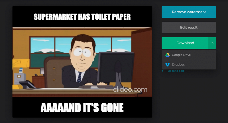 Download created meme for Facebook