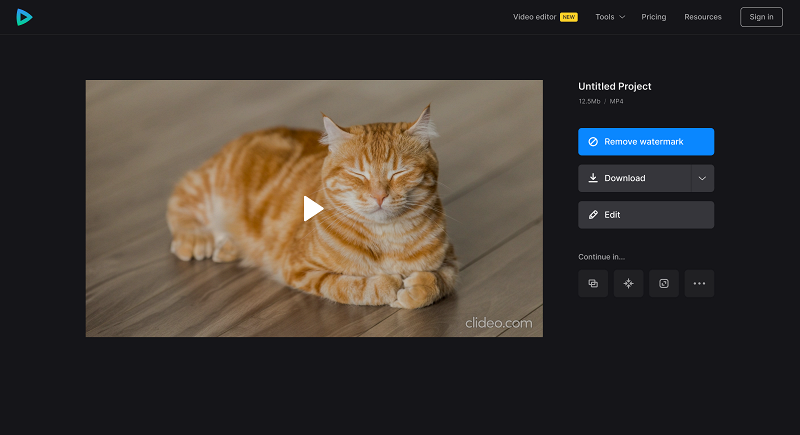 Save file made in online video editor