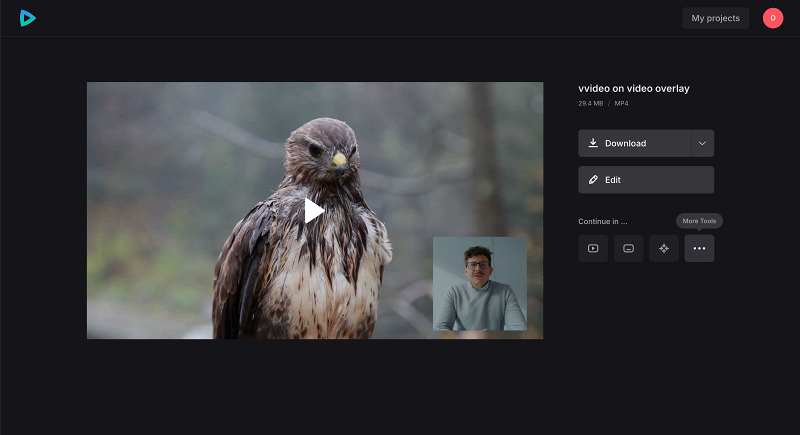Save file with overlaid video