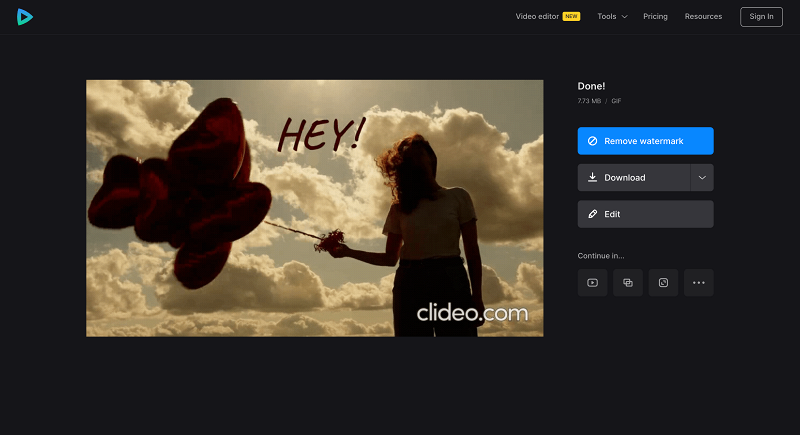 Save GIF made from video