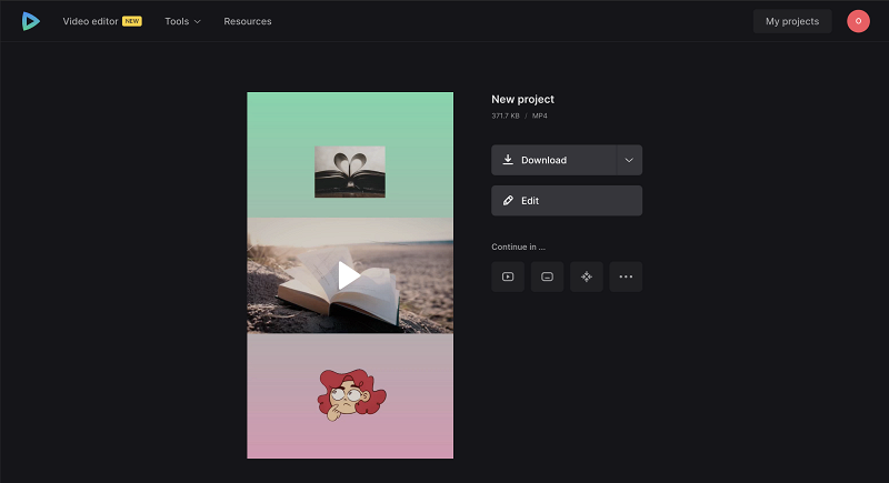 Save horizontal video for Instagram