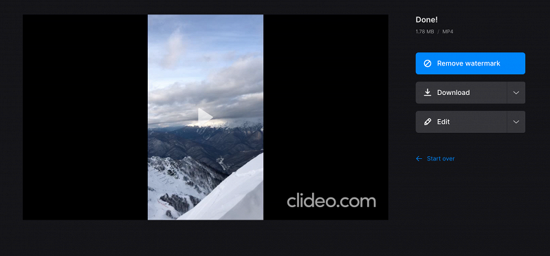 Save horizontal video resized from vertical Download horizontal video resized from vertical