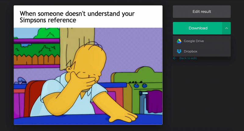 Download the created Instagram meme