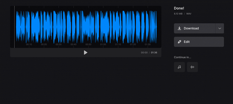 Download merged voice memos