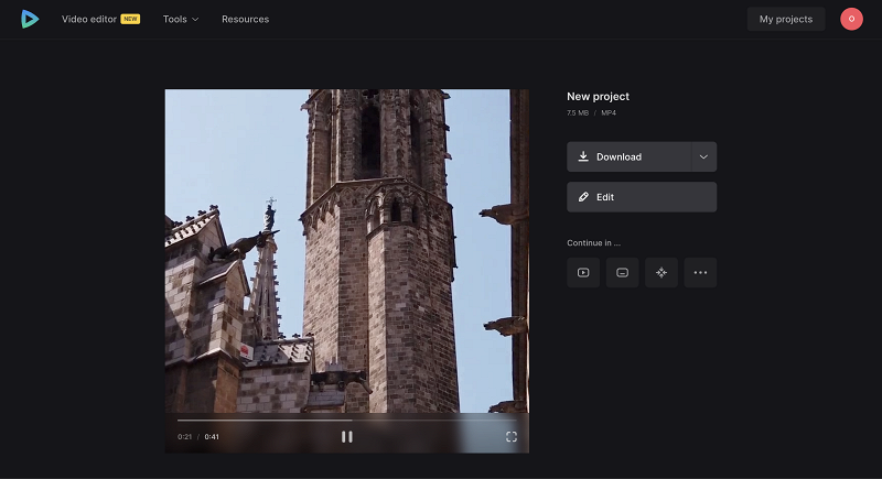 Save video from clips Download movie from clips
