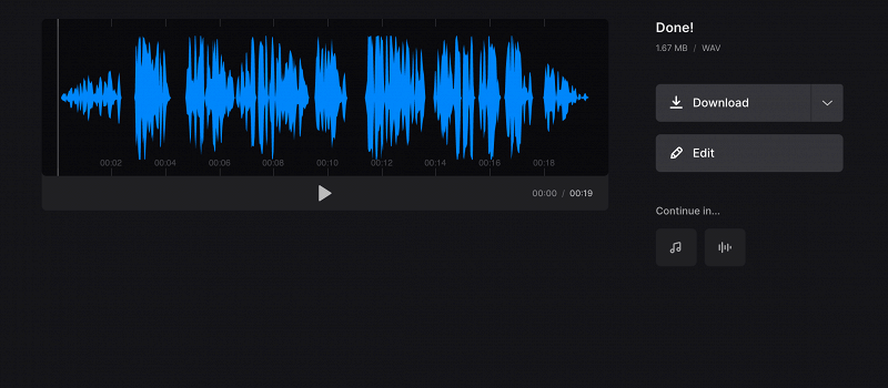 Save separated audio from video Download separated audio from video