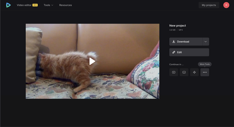 Download video after splitting Save splitted video