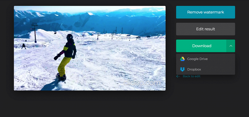 Download your stop motion video from the Clideo tool