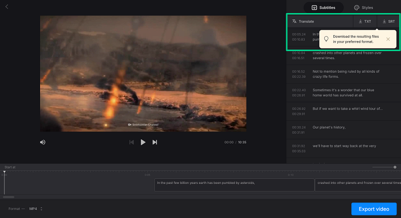 Review ripped subtitles from MKV Save subtitles from MKV