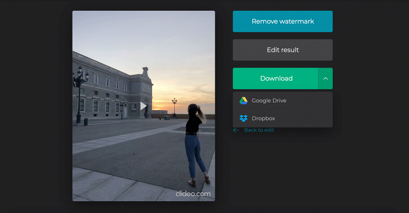 Download the Triller video with added audio