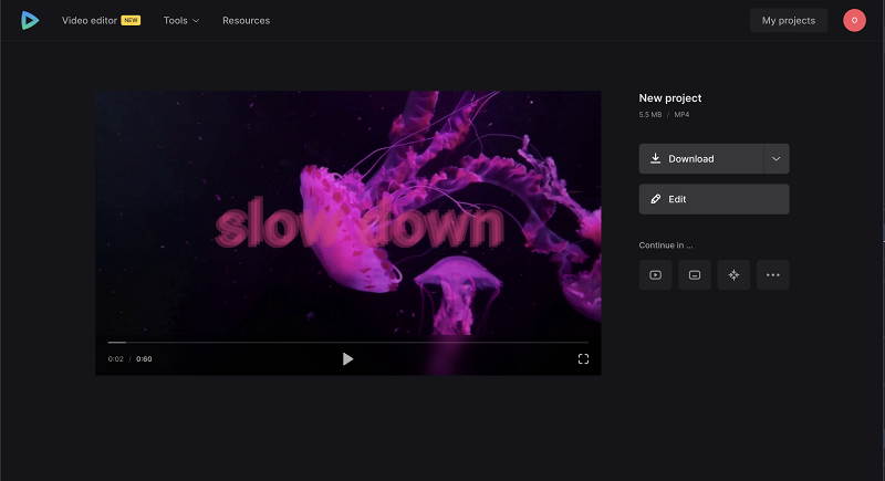 Save video after changing audio speed