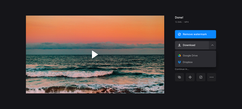 Save video clip with background music