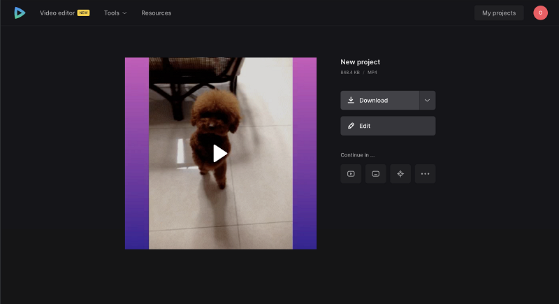 Save video from combined GIFs