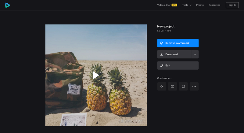 Save video from combined photos and videos