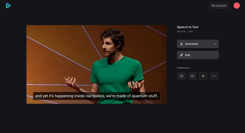 Save video lecture with subtitles