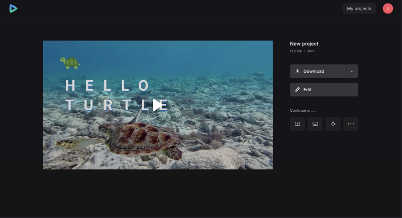 Save video with AI voice