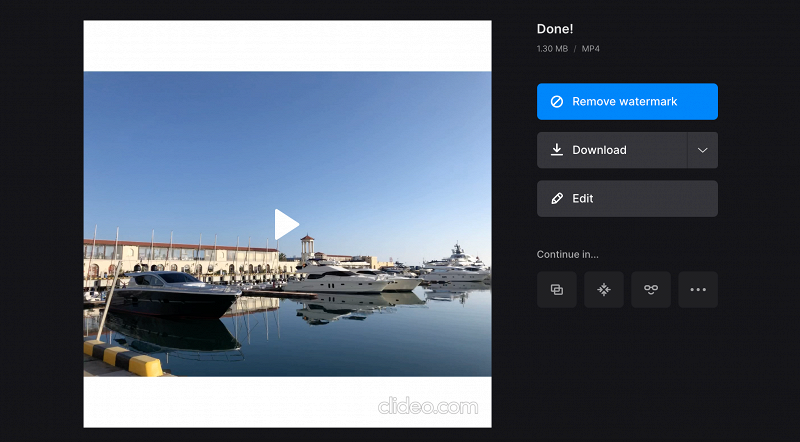 Download video with changed native or supported resolution