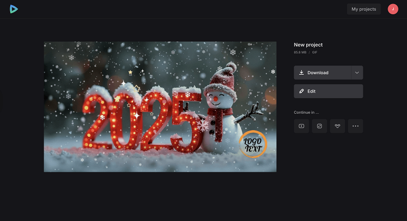 Save video with custom watermark
