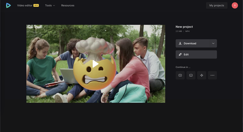 Save video with emojis 