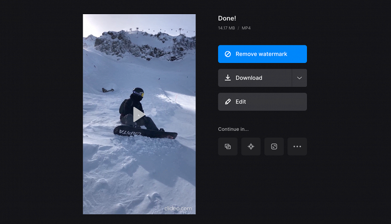 Download video with fade effect