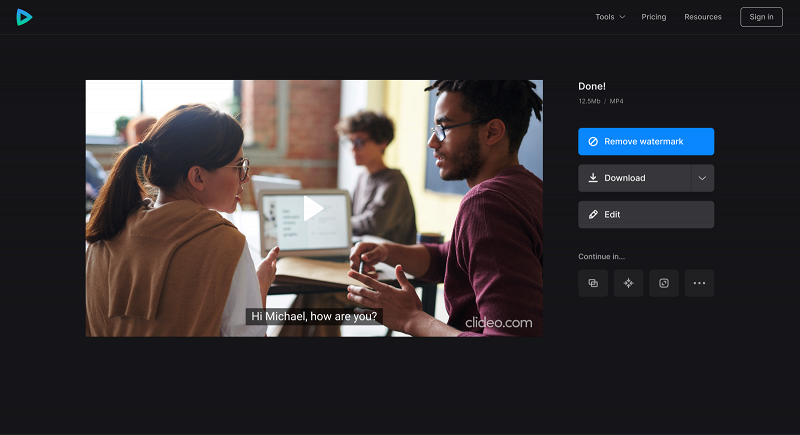 Download file with subtitles Save video with generated subtitles