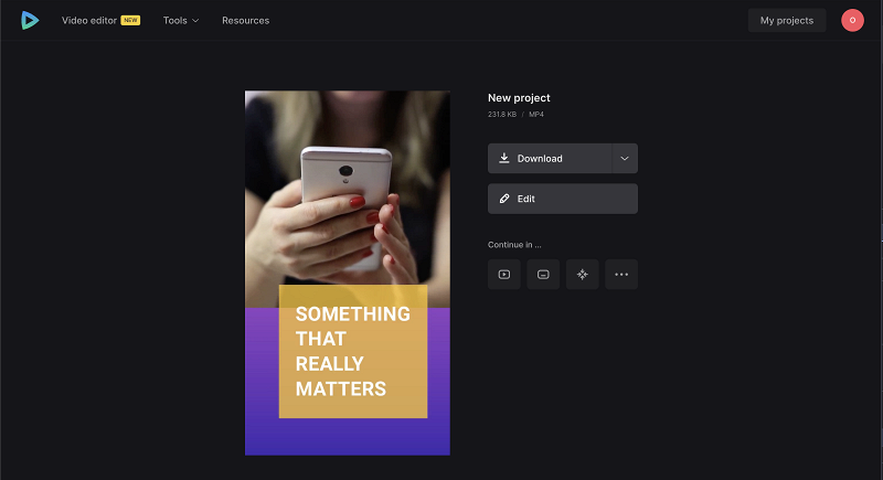 Save video with insta captions