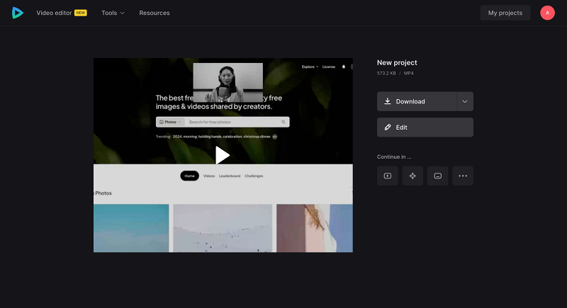 Save video with picture in picture